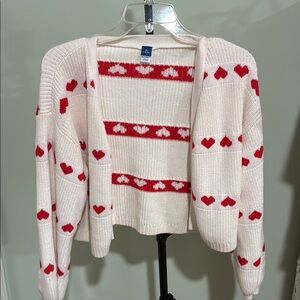 Old Navy Cream and Red Heart Sweater